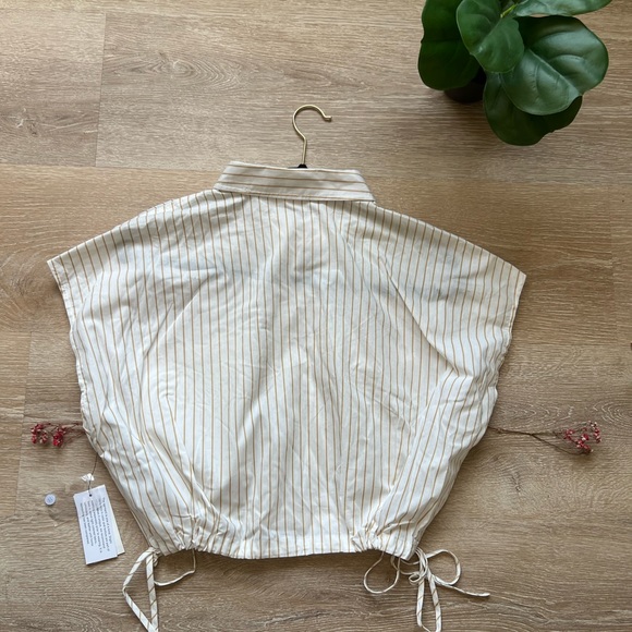 Macy's And Now This Women's Striped Button Front Cotton Top. - Picture 7 of 9